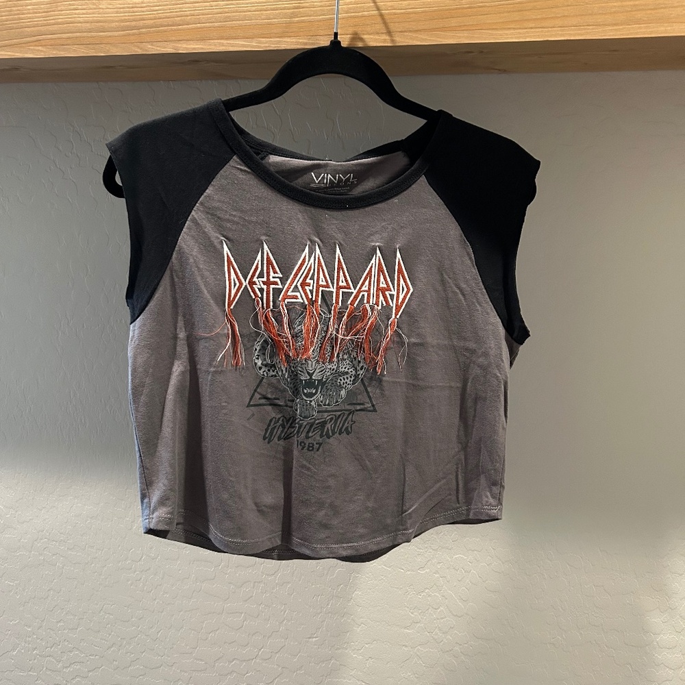 Def Leppard crop top